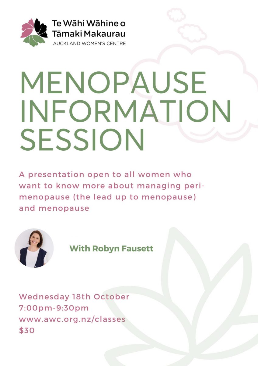 Menopause Information Session Auckland Women's Centre